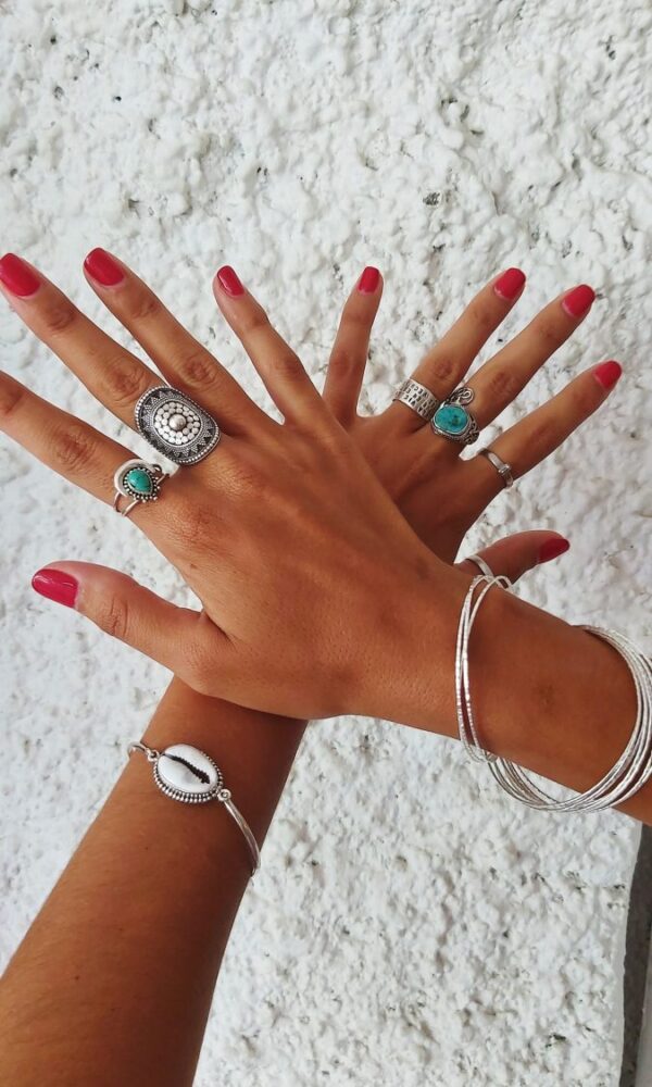 Maya anillo de plata
