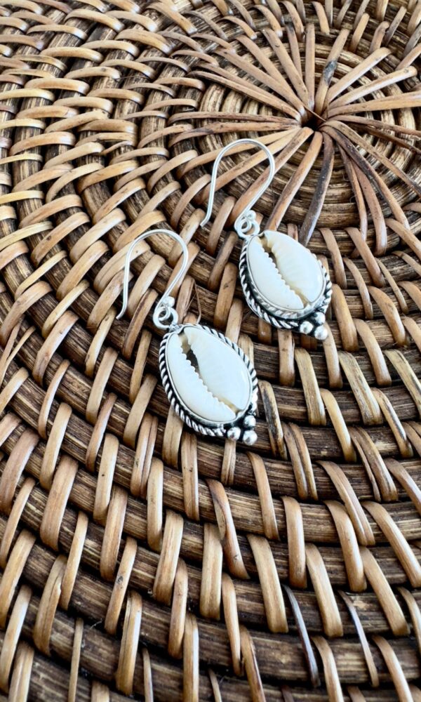 COWRIES pendientes de plata