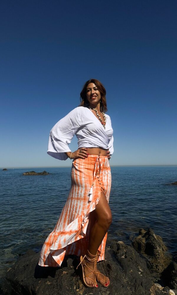 AMBAR falda botones