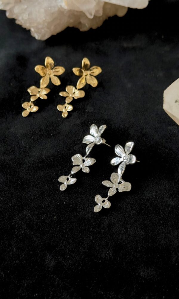 SAKURA pendientes de acero
