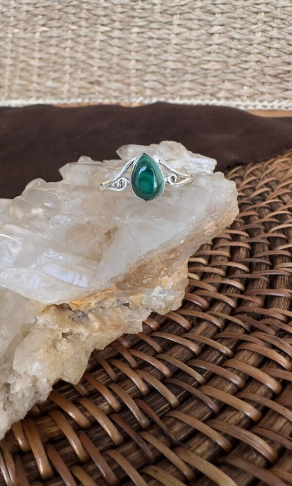 MALAQUITA Anillo de plata