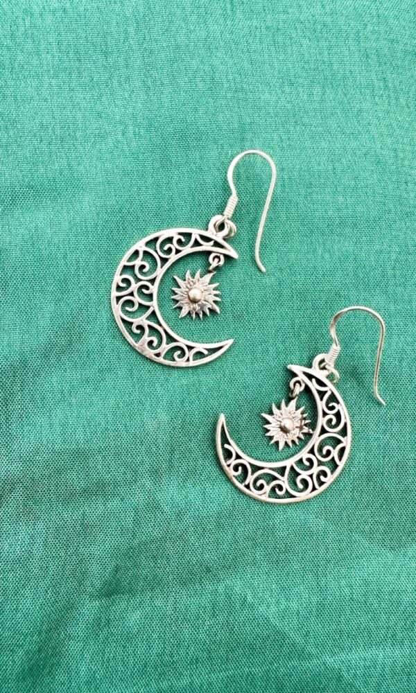 MOON pendientes de plata