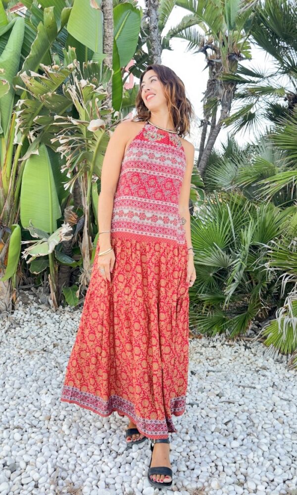 VENUS coral vestido