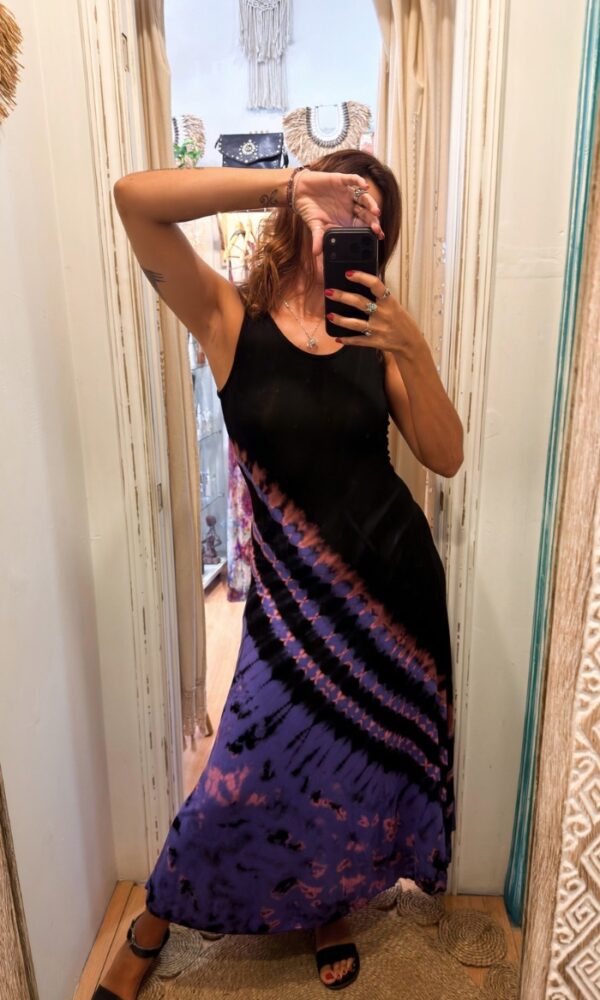 UBUD Vestido Negro y morado